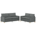 Bankstel 2 st Donkergrijs Stof