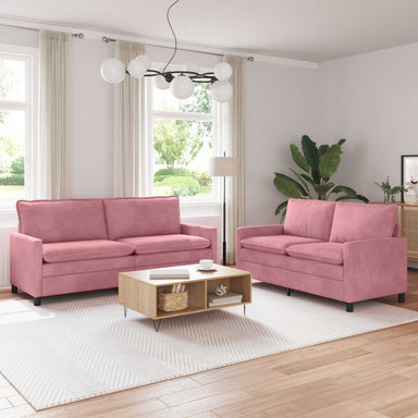 Bankstel 2 st Roze Fluweel