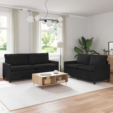 Bankstel 2 st Zwart Fluweel