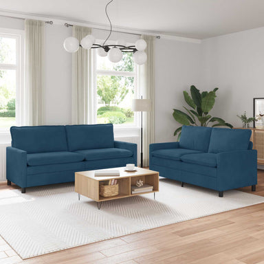 Bankstel 2 st Blauw Fluweel