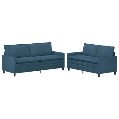 Bankstel 2 st Blauw Fluweel