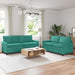 Bankstel 2 st Turquoise Fluweel