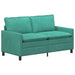 Bankstel 2 st Turquoise Fluweel