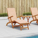 Ligstoelkentingen en opvouwbare zonnebader 2 st Beige
