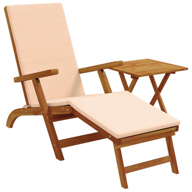 Ligstoelkentingen en opvouwbare zonnebader 2 st Beige