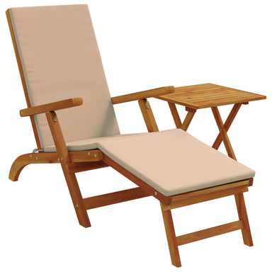Ligstoelkentingen en opvouwbare zonnebader 2 st Taupe