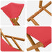 Ligstoel 4 pcs 3 Positie massief eucalyptushout Rood