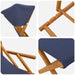 Ligstoel 4 pcs 3 Positie massief eucalyptushout Blauw