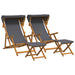 Ligstoel 4 pcs 3 Positie massief eucalyptushout Grijs