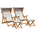 Ligstoel 4 pcs 3 Positie massief eucalyptushout Crèmekleurig