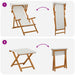 Ligstoel 4 pcs 3 Positie massief eucalyptushout Crèmekleurig