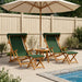 Ligstoel 4 pcs 3 Positie massief eucalyptushout Groen