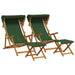 Ligstoel 4 pcs 3 Positie massief eucalyptushout Groen
