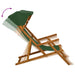 Ligstoel 4 pcs 3 Positie massief eucalyptushout Groen