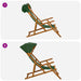 Ligstoel 4 pcs 3 Positie massief eucalyptushout Groen