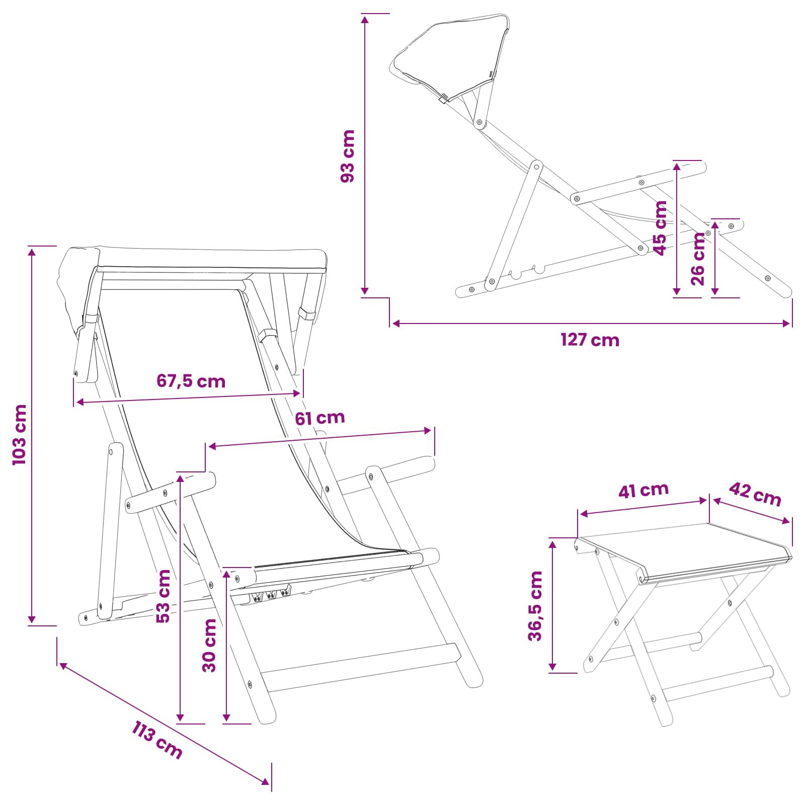 Ligstoel 4 pcs 3 Positie massief eucalyptushout Groen
