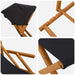 Ligstoel 4 pcs 3 Positie massief eucalyptushout Zwart