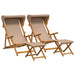 Ligstoel 4 st 3 Positie massief eucalyptushout Taupe