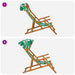 Ligstoel 4 pcs 3 Positie massief eucalyptushout Bladpatroon