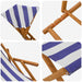 Ligstoel 4 pcs 3 Positie massief eucalyptushout Blauw en Wit