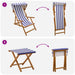 Ligstoel 4 pcs 3 Positie massief eucalyptushout Blauw en Wit