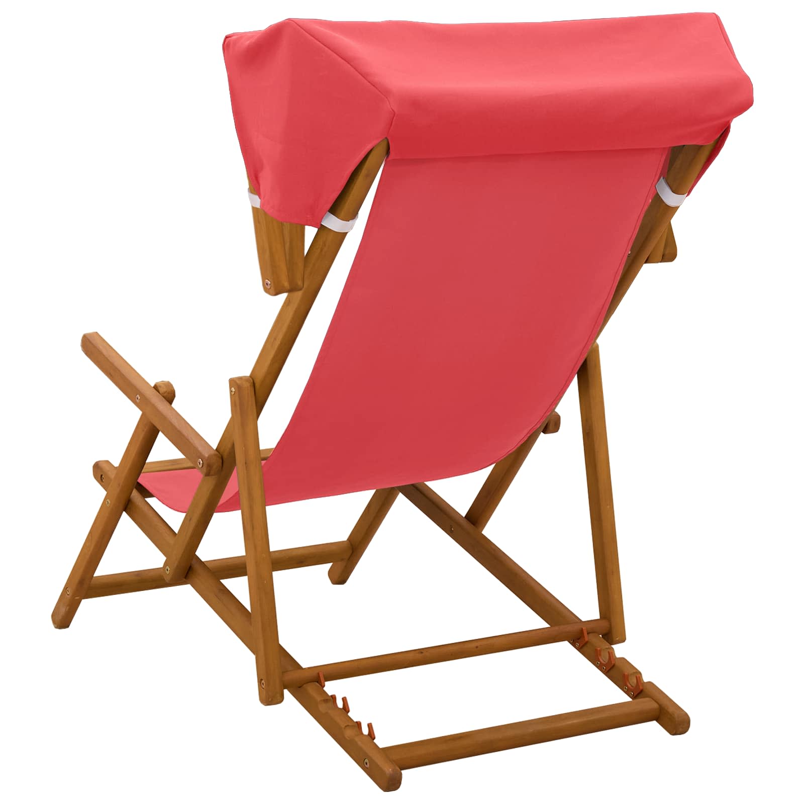 Ligstoel 2 pcs 3 Positie massief eucalyptushout Rood