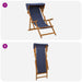 Ligstoel 2 pcs 3 Positie massief eucalyptushout Blauw
