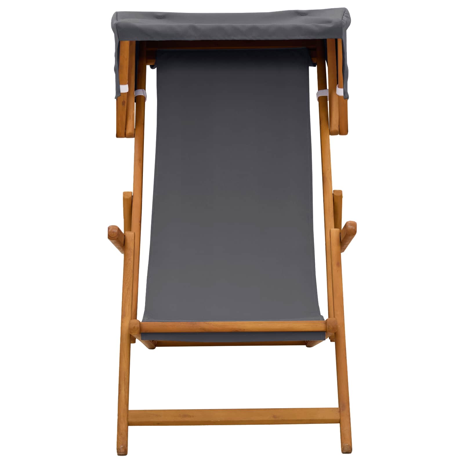 Ligstoel 2 pcs 3 Positie massief eucalyptushout Grijs