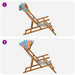 Ligstoel 2 pcs 3 Positie massief eucalyptushout Meerkleurig