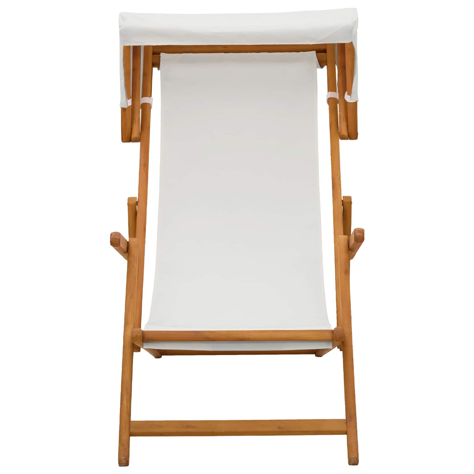Ligstoel 2 pcs 3 Positie massief eucalyptushout Crèmekleurig
