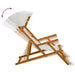 Ligstoel 2 pcs 3 Positie massief eucalyptushout Crèmekleurig