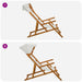 Ligstoel 2 pcs 3 Positie massief eucalyptushout Crèmekleurig