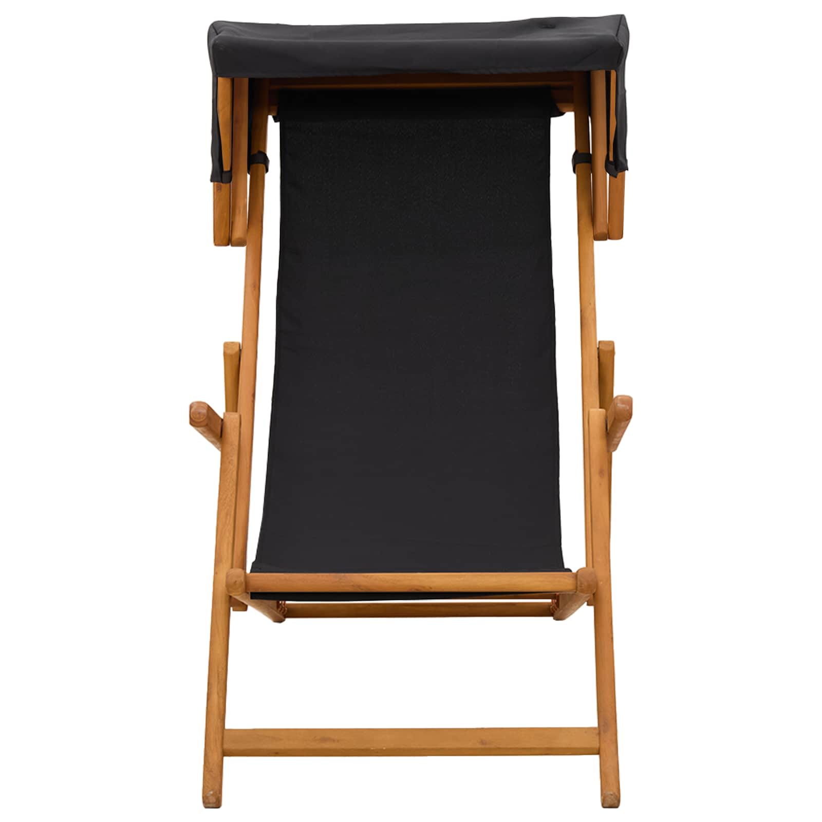 Ligstoel 2 pcs 3 Positie massief eucalyptushout Zwart
