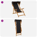 Ligstoel 2 pcs 3 Positie massief eucalyptushout Zwart