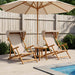 Ligstoel 2 pcs 3 Positie massief eucalyptushout Beige