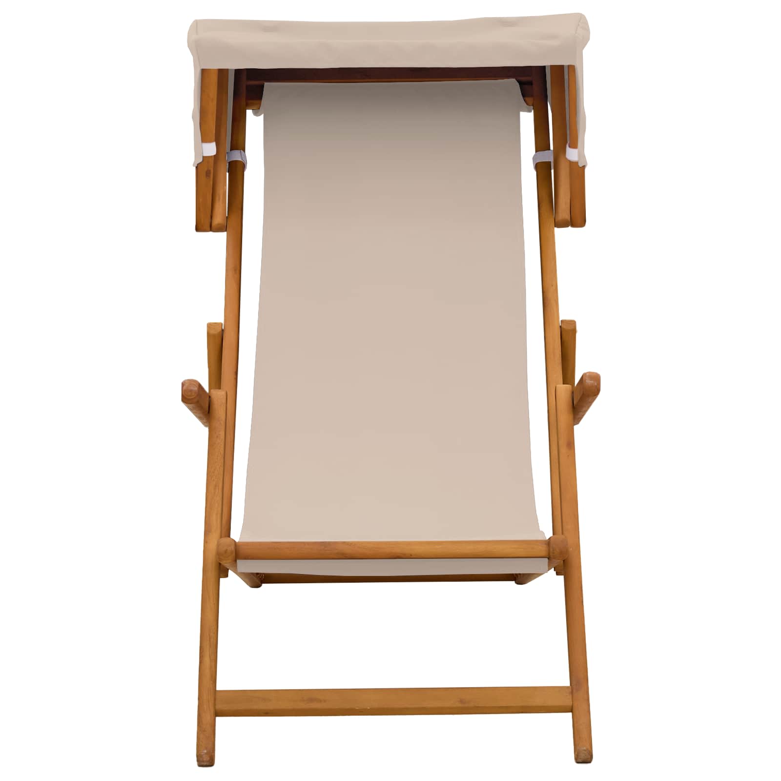 Ligstoel 2 pcs 3 Positie massief eucalyptushout Beige