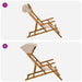 Ligstoel 2 pcs 3 Positie massief eucalyptushout Beige