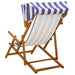 Ligstoel 2 pcs 3 Positie massief eucalyptushout Blauw en Wit