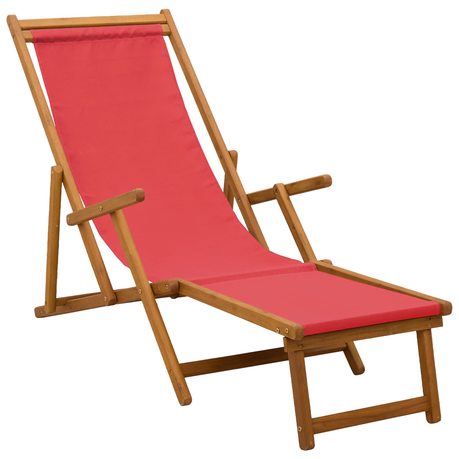 Opvouwbare zonnebed 2 pcs 3 Positie Massief Eucalyptus Hout
