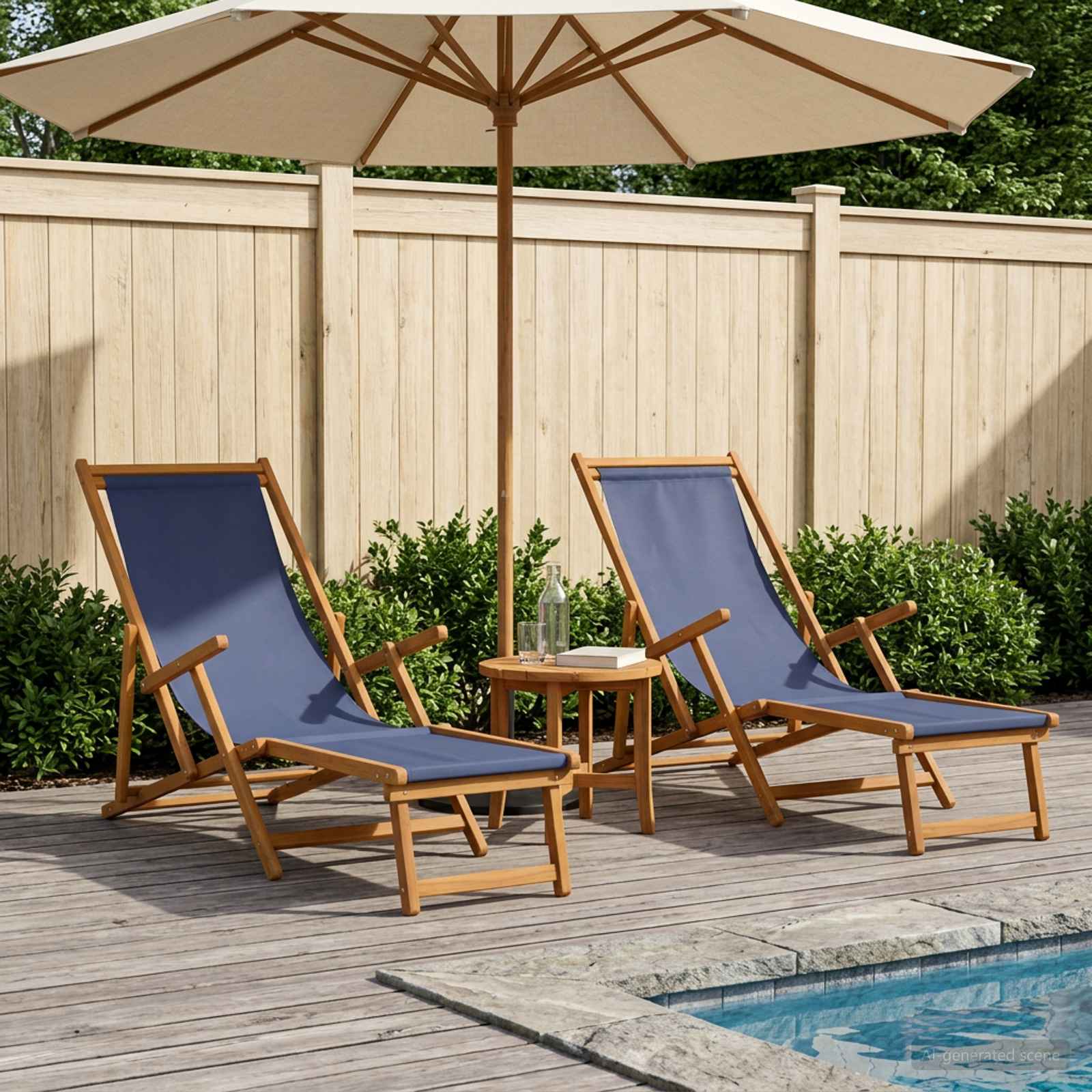 Opvouwbare zonnebed 2 pcs 3 Positie Massief Eucalyptus Hout