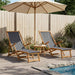 Opvouwbare zonnebed 2 pcs 3 Positie Massief Eucalyptus Hout