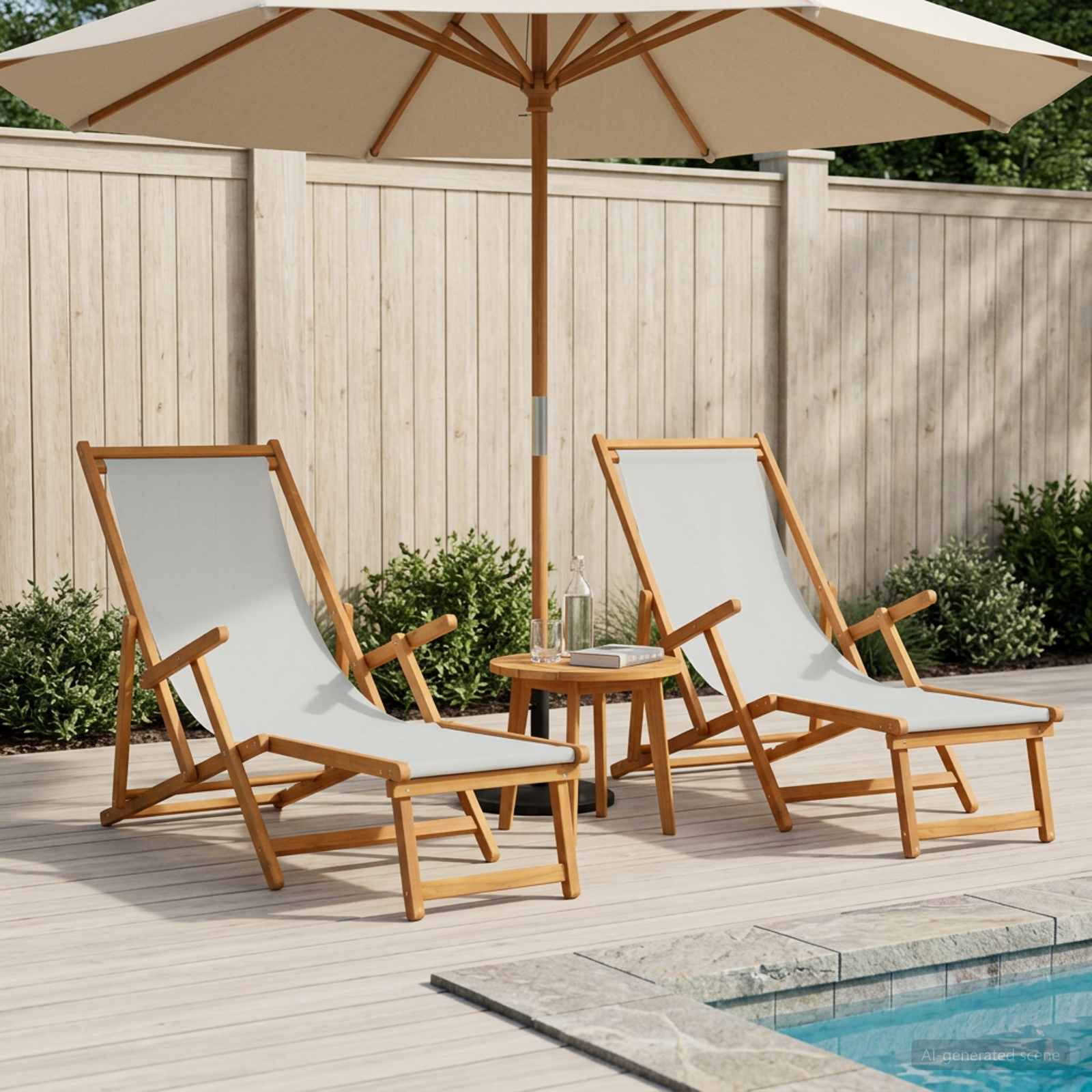Opvouwbare zonnebed 2 pcs 3 Positie Massief Eucalyptus Hout