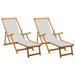 Opvouwbare zonnebed 2 pcs 3 Positie Massief Eucalyptus Hout