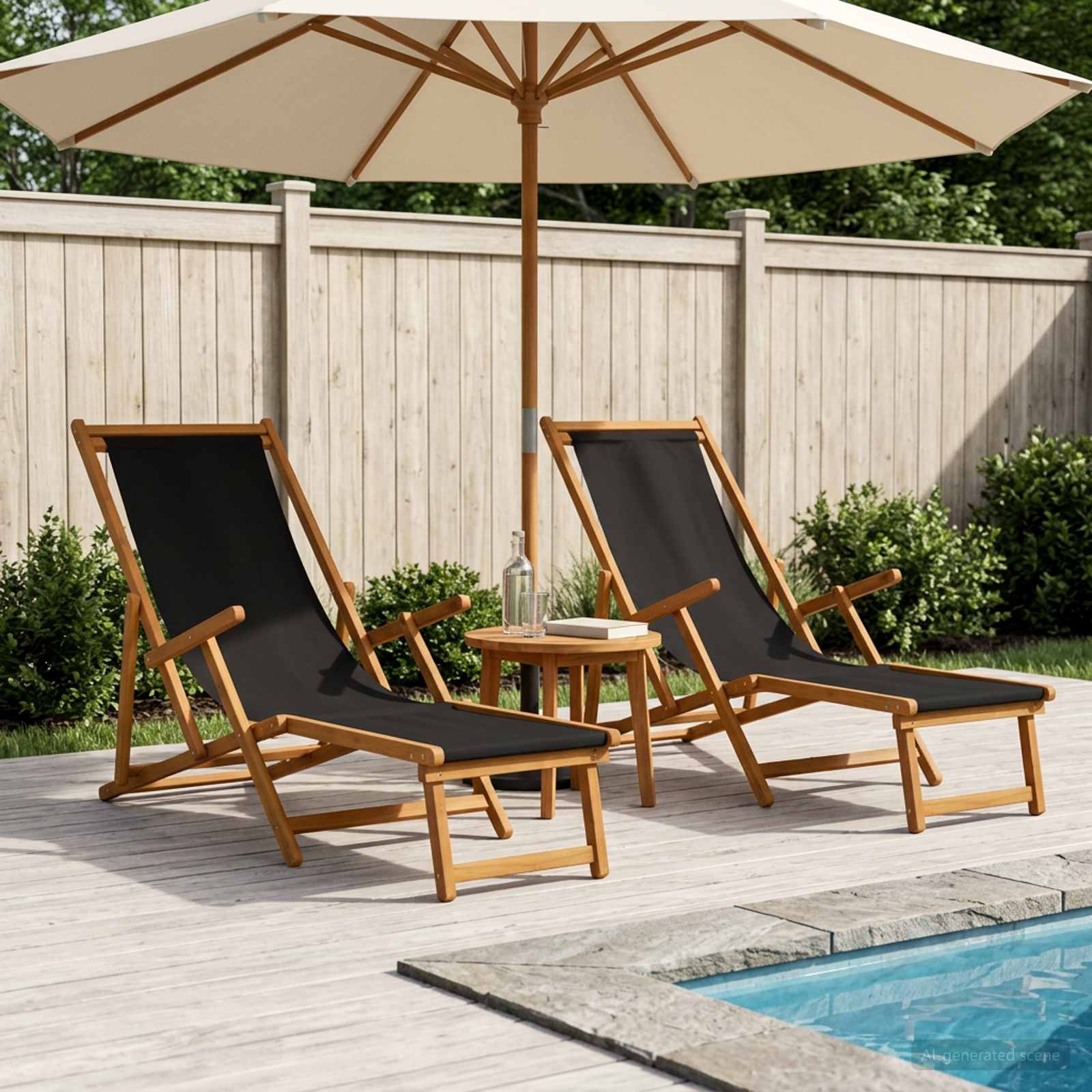 Opvouwbare zonnebed 2 pcs 3 Positie Massief Eucalyptus Hout