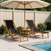 Opvouwbare zonnebed 2 pcs 3 Positie Massief Eucalyptus Hout