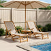 Opvouwbare zonnebed 2 pcs 3 Positie Massief Eucalyptus Hout