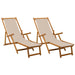 Opvouwbare zonnebed 2 pcs 3 Positie Massief Eucalyptus Hout