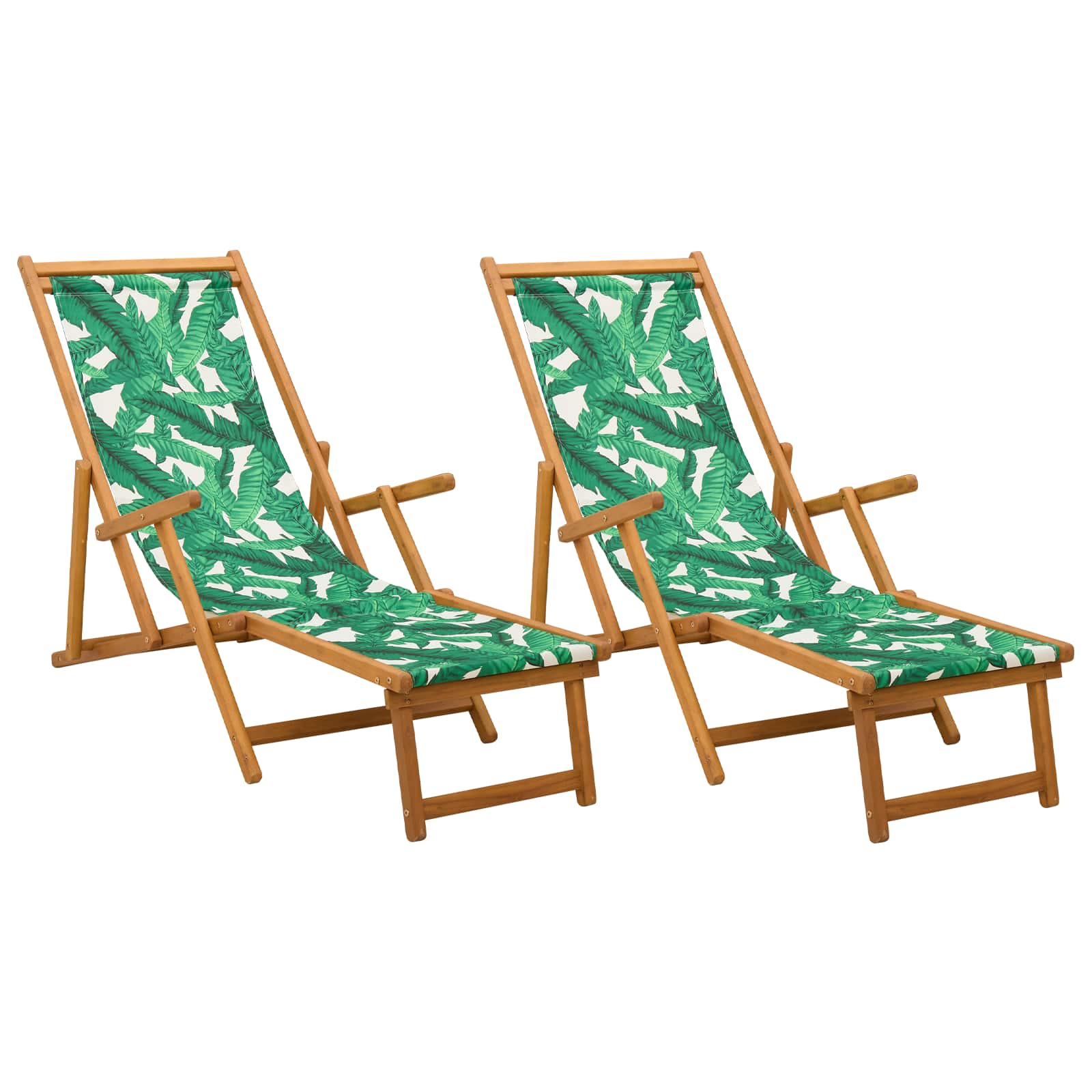 Opvouwbare zonnebed 2 pcs 3 Positie Massief Eucalyptus Hout