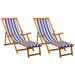 Opvouwbare zonnebed 2 pcs 3 Positie Massief Eucalyptus Hout