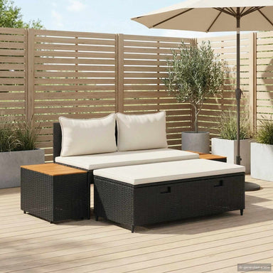 Buiten bankenset 4 -Seater 4 st 55 x 30 x 39 cm Rechthoekig